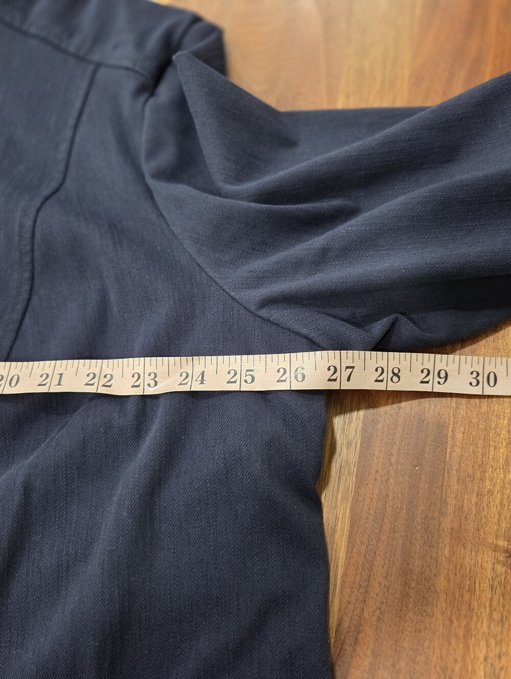 CJ Banks Dark Navy Zip Front Jacket Lightweight Minimal Career Stretch Size 2x - Picture 6 of 8